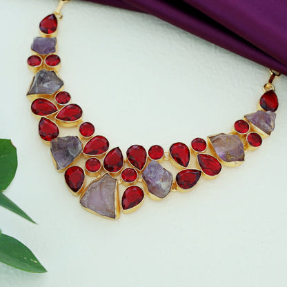 Ruby Amethyst Necklace